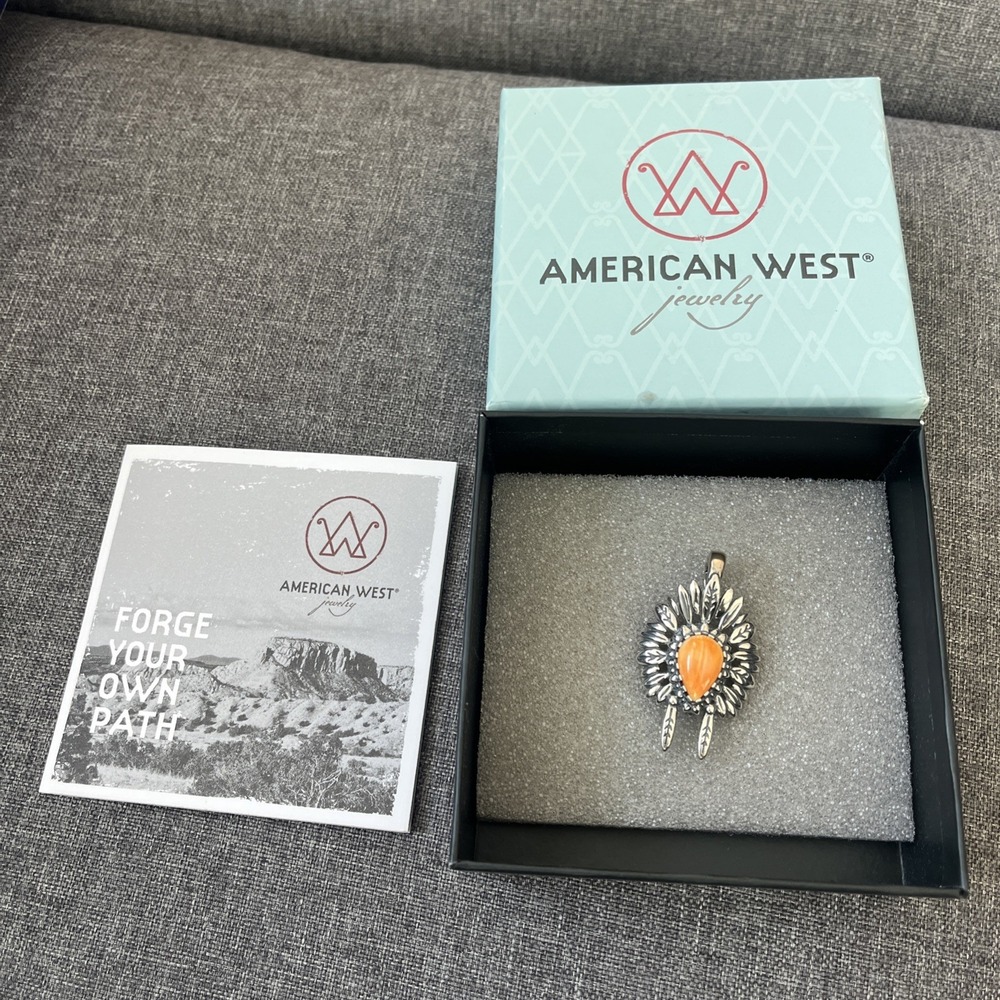 Carolyn Pollack American West Sterling Silver & Orange Spiny Headdress Enhancer